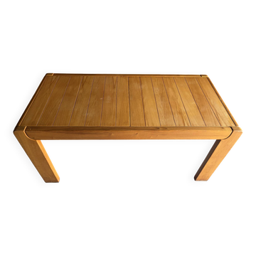 Table à manger extensible Maison Regain en bois d'orme massif