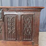 Old gothic oak chest