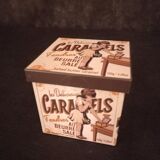 Metal advertising box for salted butter caramels from the 90s
