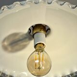 Opaline dentelée et bombée ancienne style bistrot fil corde