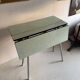 Vintage folding table light blue formica
