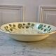 hollow dish in Digoin Sarreguemines Iron Earth model green "Geranium" late 19th century