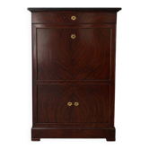 Mahogany and maple secretary