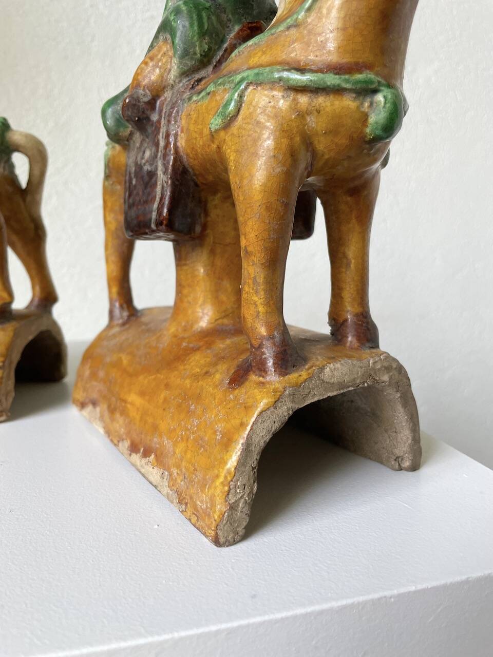 Ming period terracotta equestrian ridge tile