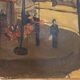 " Vue animée d'une rue de Paris " Huile sur toile XX siècle
