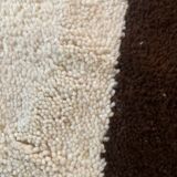 Wool Berber-style rug with geometric patterns