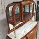 Meuble d'ébéniste art déco en loupe d'orme et bronze
