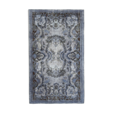 Handmade Antique Turkish 1970s 154 cm x 264 cm Grey Carpet