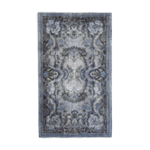 Tapis fait à la main antique turc des années 1970 154 cm x 264 cm tapis gris