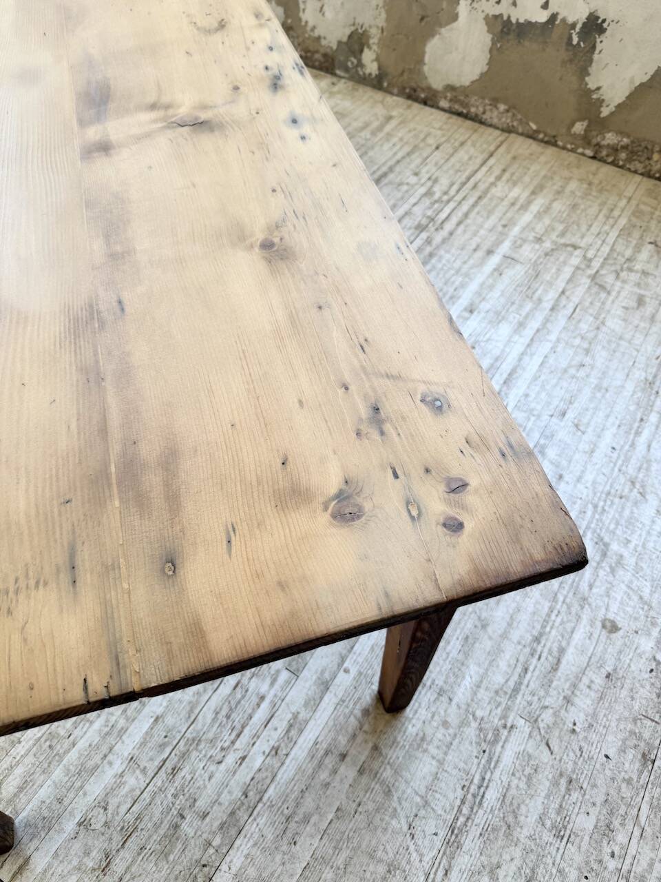 1950s pine farmhouse table 220cm