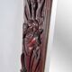 Large mirror (2 metres) Art Nouveau in carved mahogany with high-relief decoration.