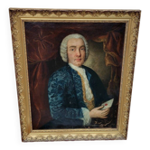 Portrait d'un jeune homme aristocratique français - Peinture à l'huile du XVIIIe siècle