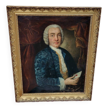 Portrait of a French Aristocratic Young Man-18th Century Oil Painting