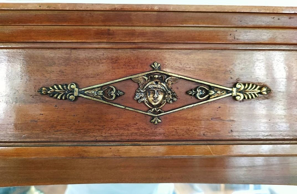 Solid wood fireplace mirror and bronze style