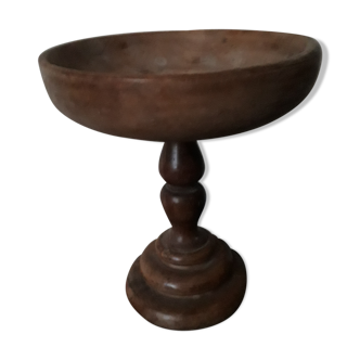 Cup on foot wooden