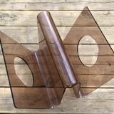 Vinyl doors/ magazines plexiglass form W