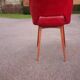 Red mould barrel chair