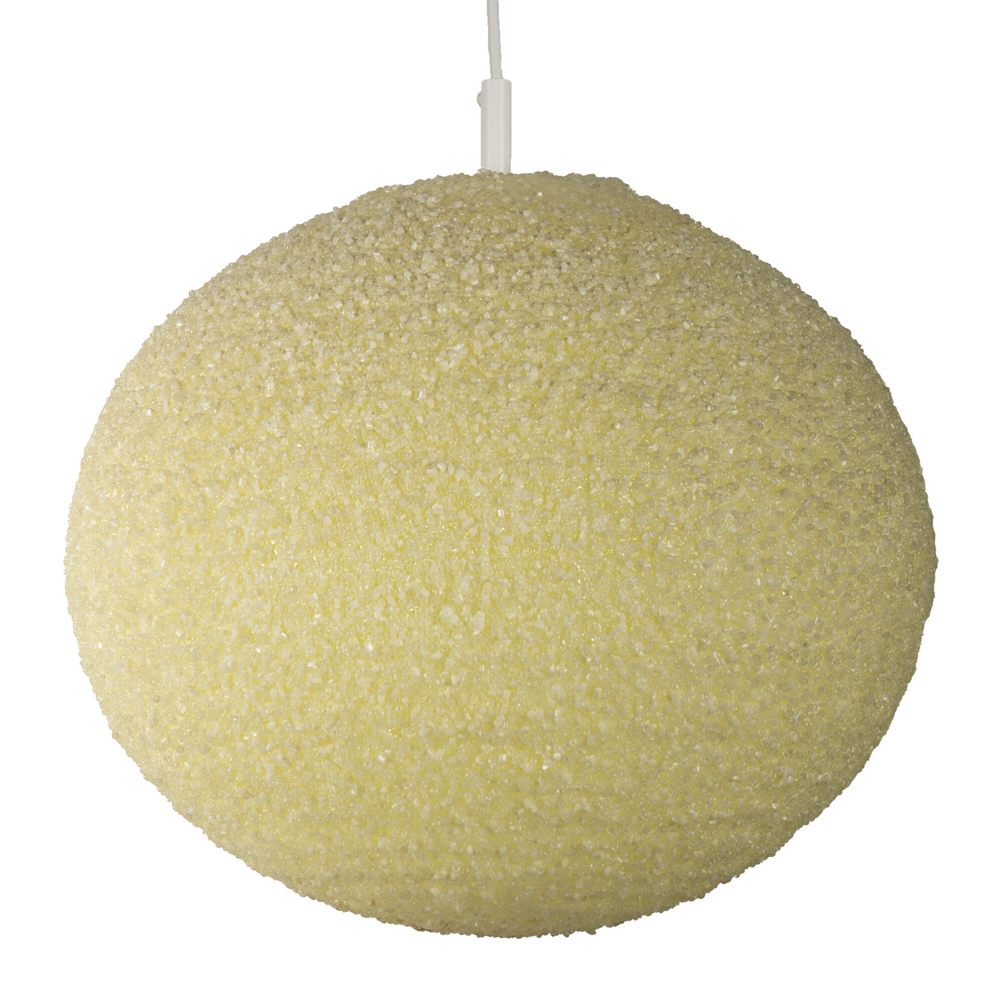 Creme sugarball pendant lamp by John & Sylvia Reid for Rotaflex