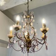 Lustre italien opaline rose