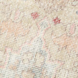 Soft Pastel Orange Wool Vintage Rug