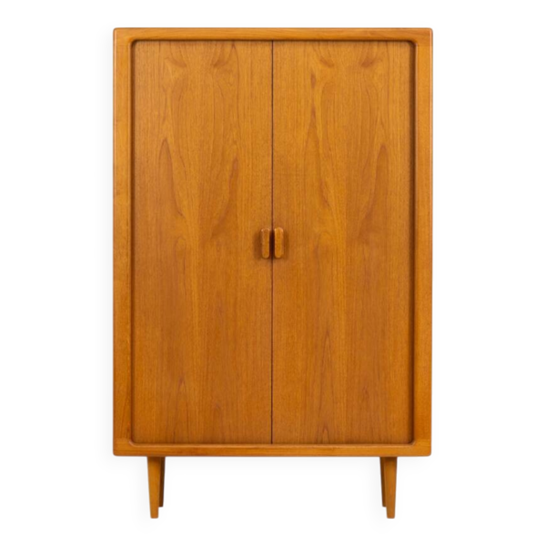 Buffet haut/bibliothèque avec portes à tambour par CFC Silkeborg (Danemark, années 1960).