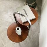 Bauhaus art deco console table in wood and chrome