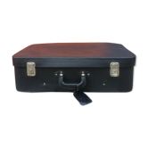 Valise vintage skaï noir