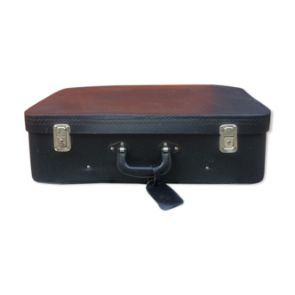 Suitcase vintage black leatherette