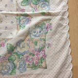 Nappe vintage fleurie rectangulaire