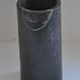 Vase signed gray marble roll