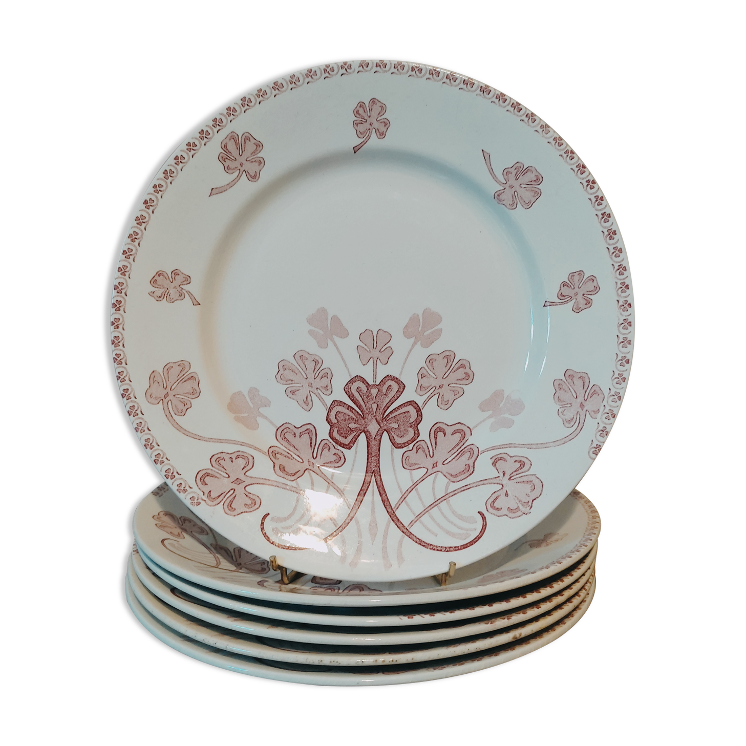 6 plates in earthenware iron by Lunéville