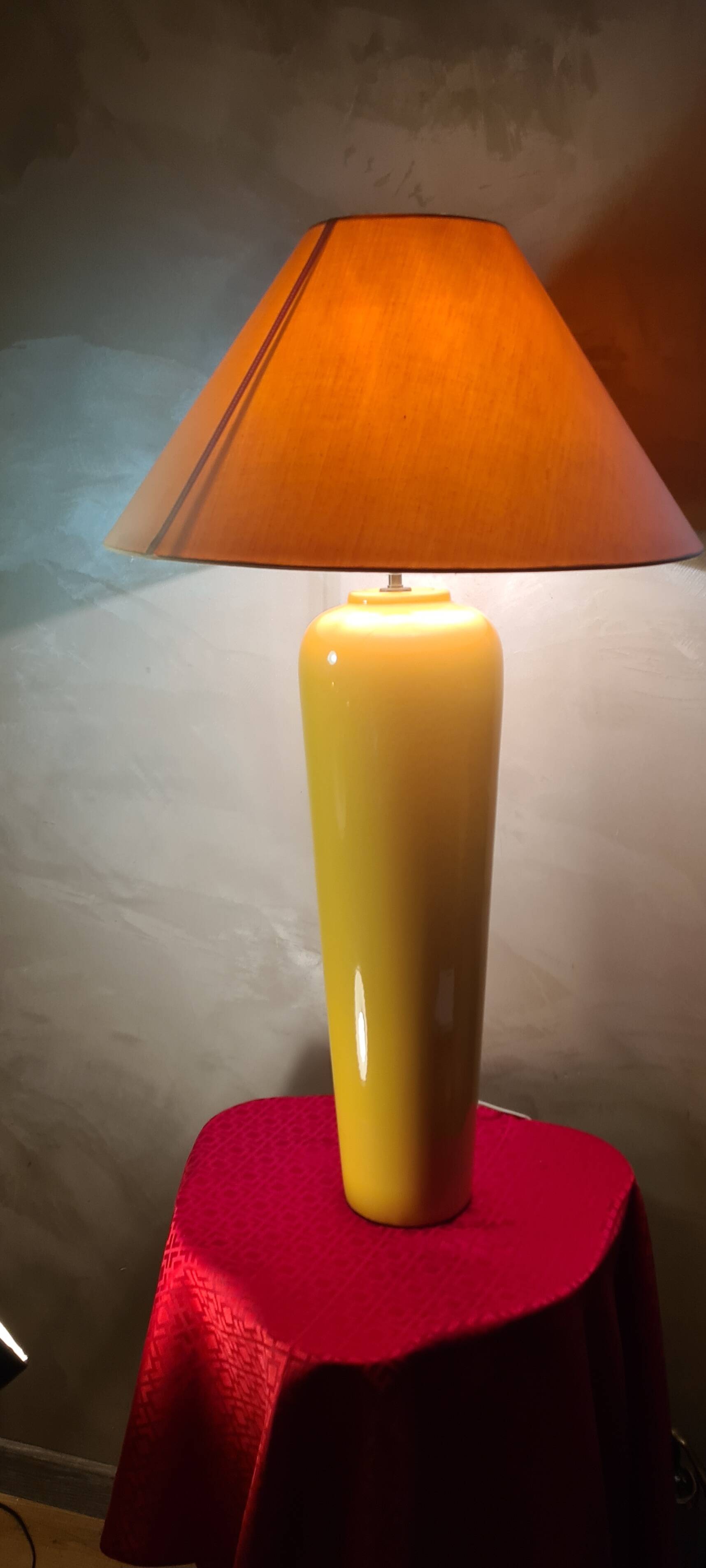 large ceramic living room lamp total 87x50x60 1970 to 80