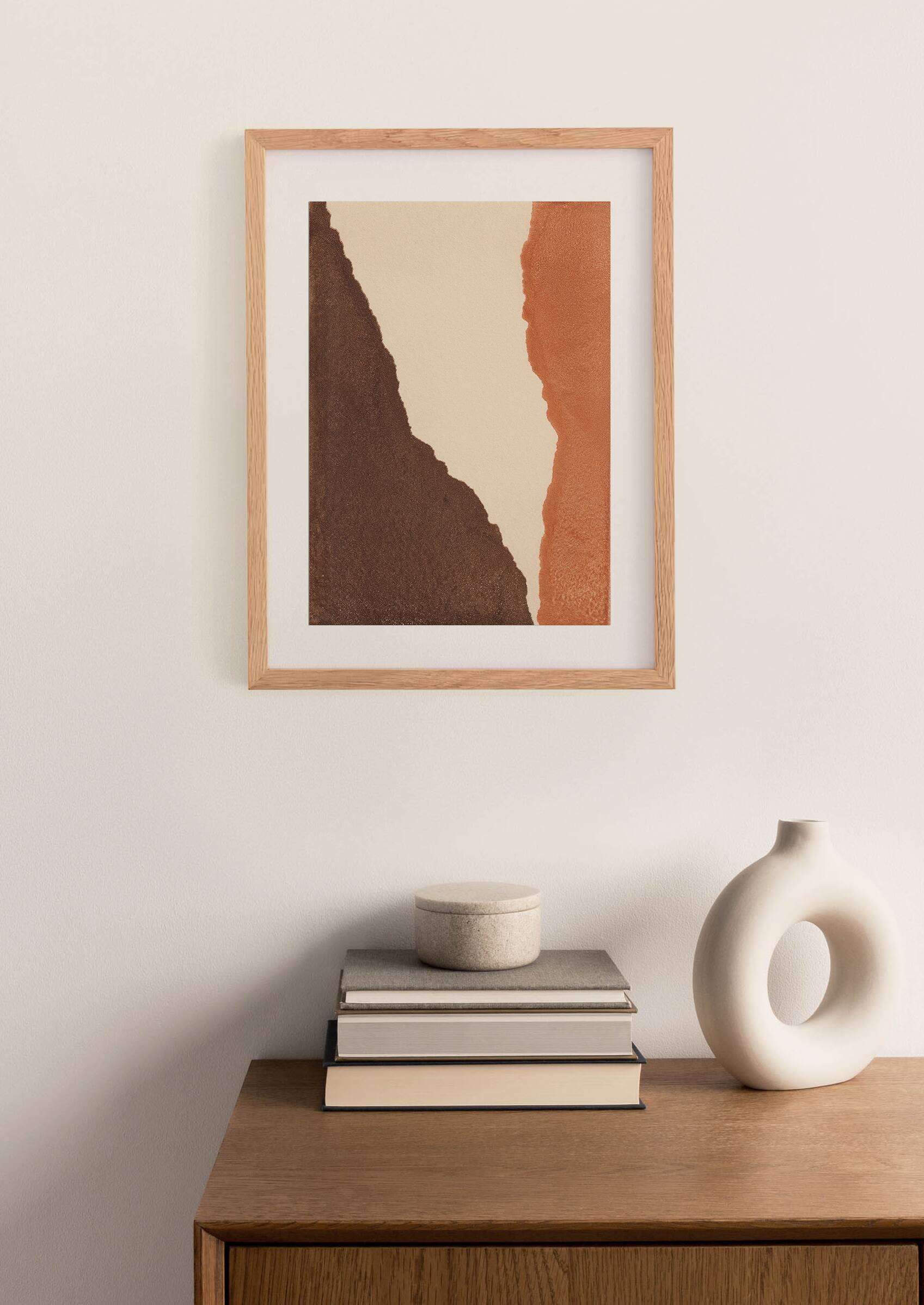 Peinture abstraite sur papier B353 signée eawy