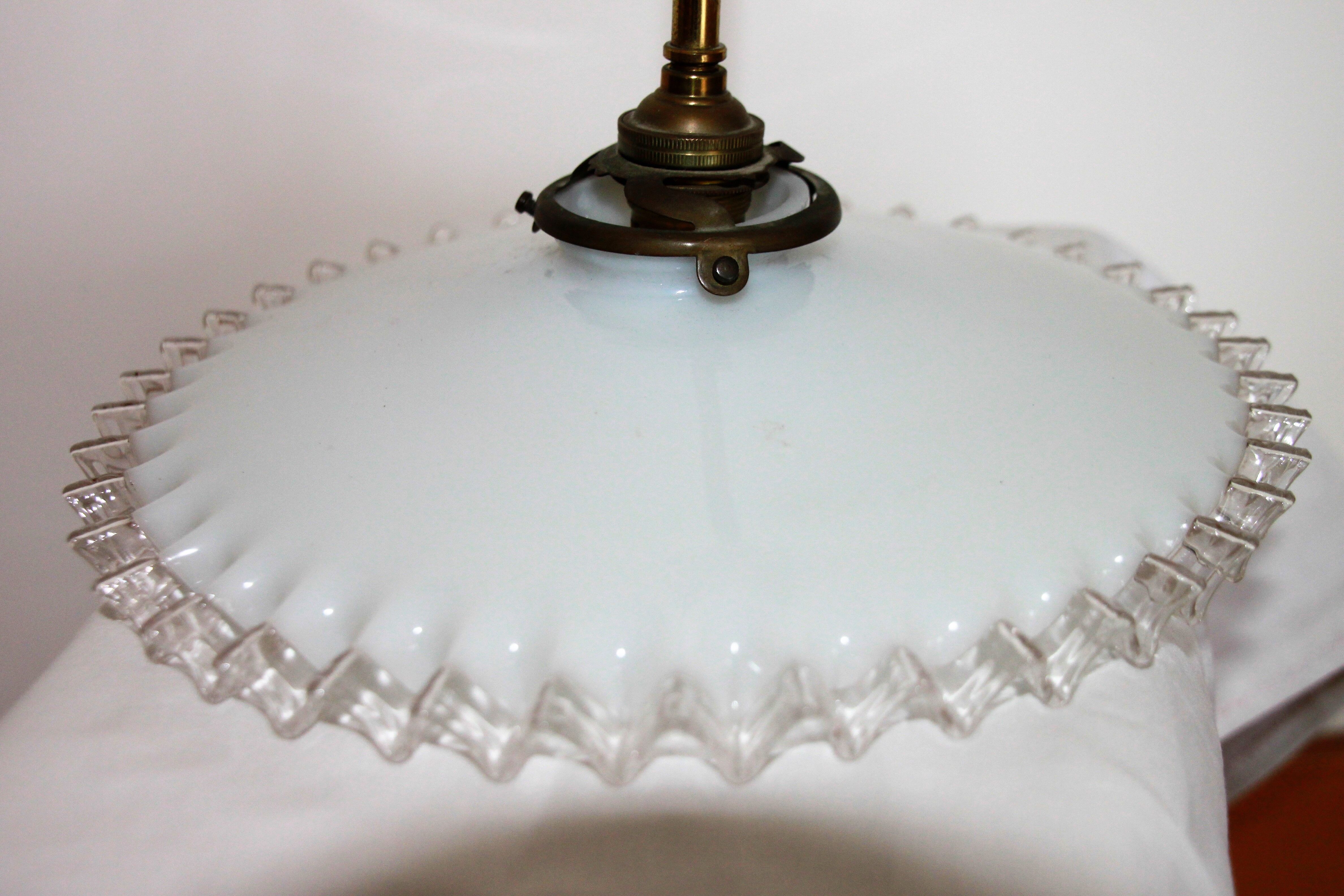 Opaline hanging lamp