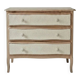 Commode style transition en bois clair et façade crème