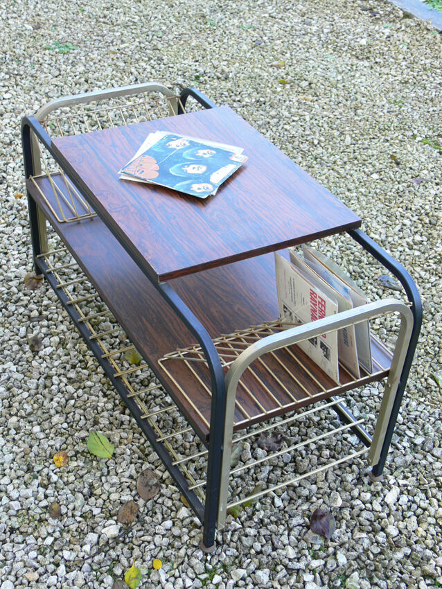Vintage platinum vinyl coffee table
