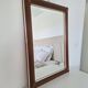 Miroir rectangle doré et bois