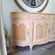 Louis XV style buffet in solid cherry wood, renovated.