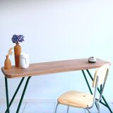 Console "The Knitter", foldable, solid oak