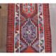 1970s Vintage Turkish Hand-Knotted Wool Cotton Red Runner Rug 89x282