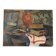 Still life, painter's table, oil on panel