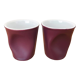 Lot 2 cups white and purple porcelain REVOL