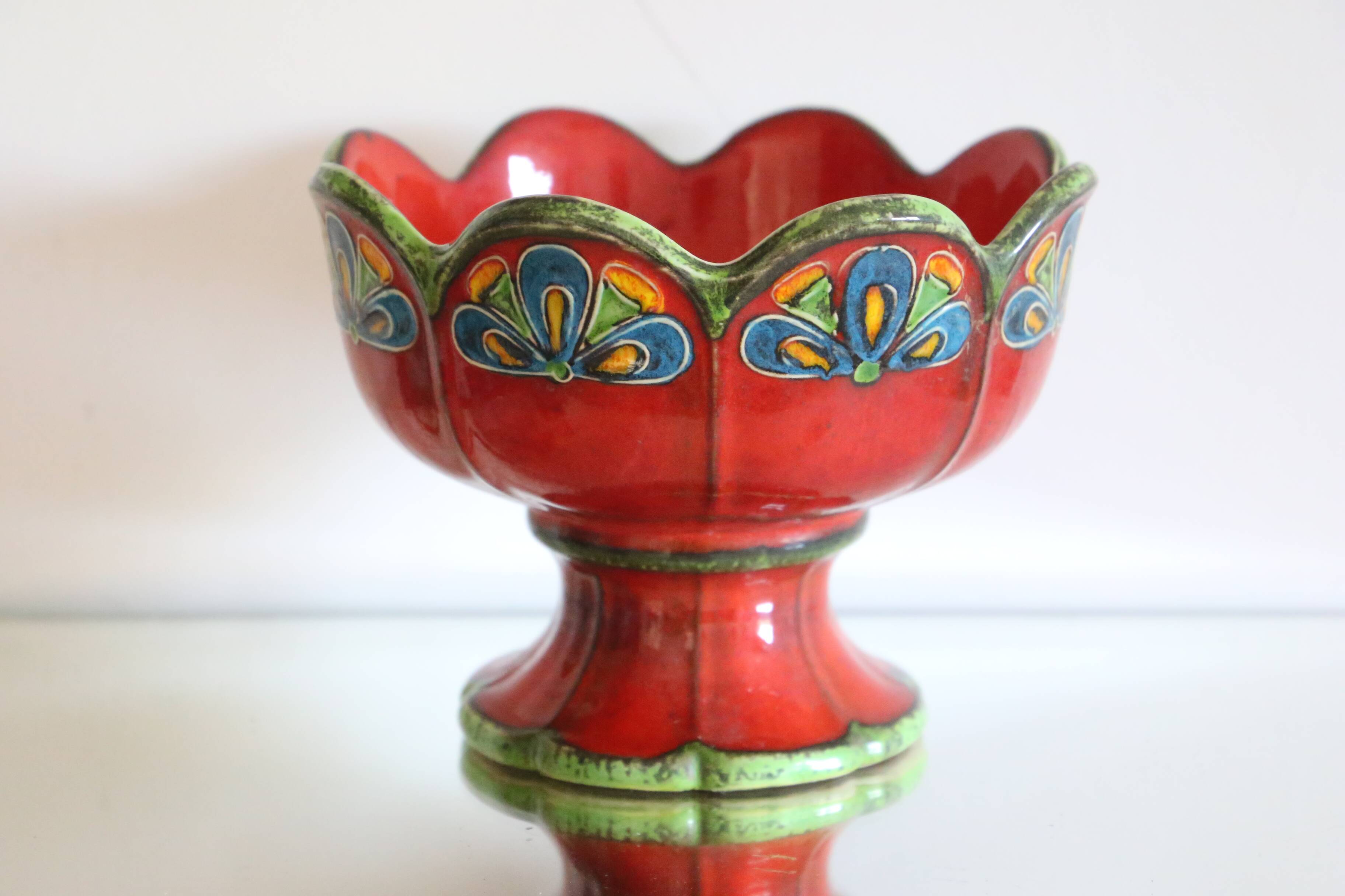 Coupe sur pied, pan keramik, allemand