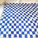 Majorelle Blue Moroccan Checkerboard Rug. Handmade, 100% pure wool. 255x165cm