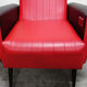 Vintage armchair Rockabilly rare reclining version with ashtray