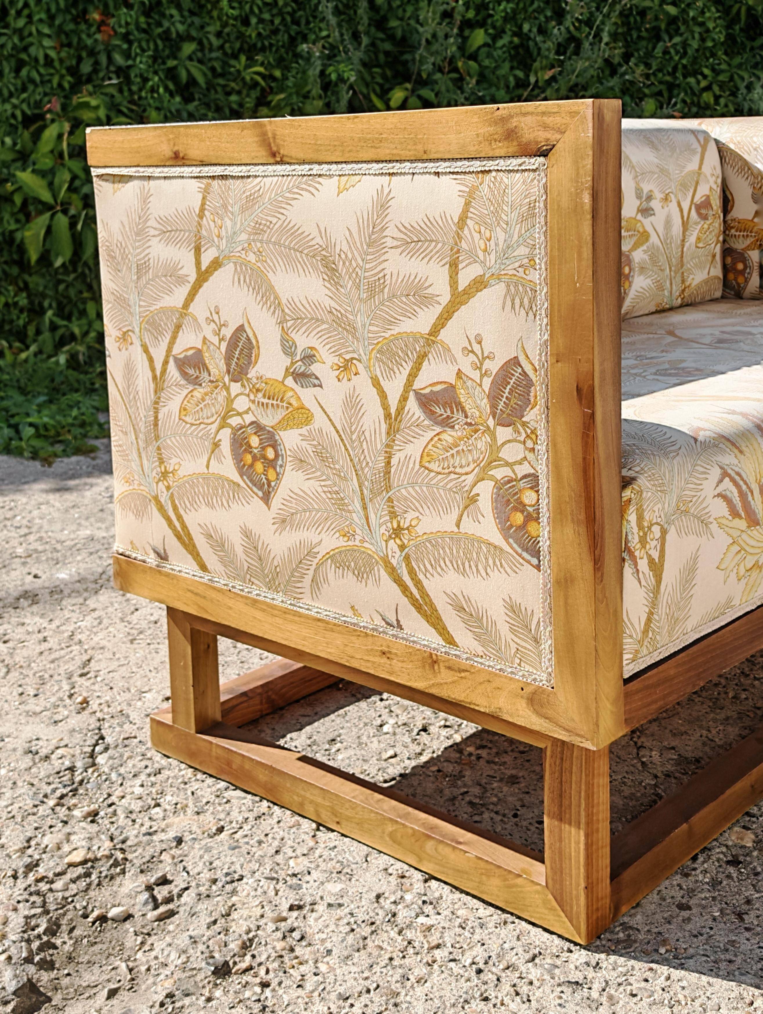 Jugendstil canapé by Josef Hoffmann 1902 by Wittmann 1980s