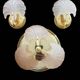 Rare set of wall sconces and shell ceiling light.