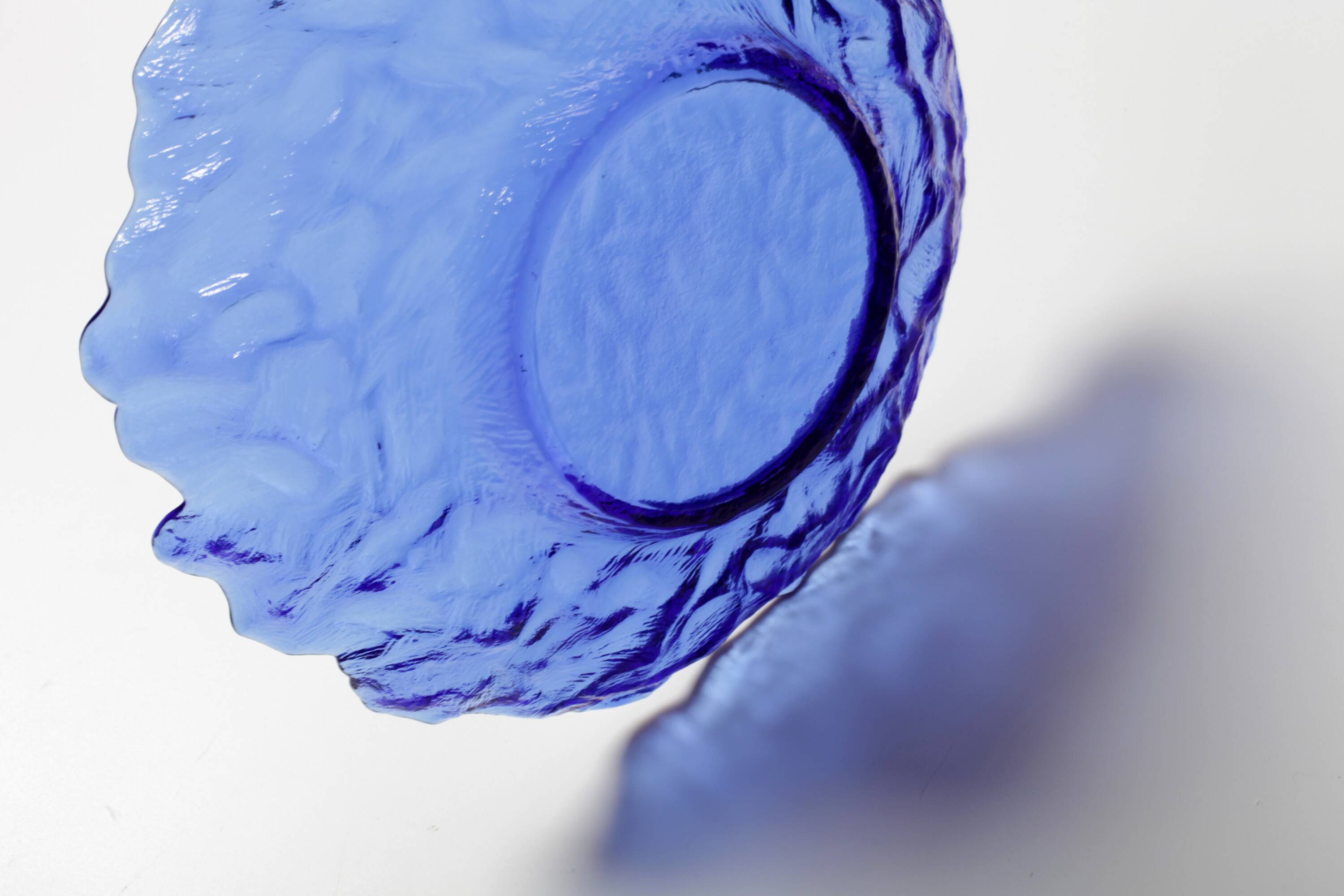 Cobalt Blue Glass Bowl by Uno Westerberg / Pukeberg / Sweden / 1970s
