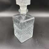 Vintage, whisky decanter, bottle, pitcher, cap, diamond decoration, spikes, 1960s, 1970s, Glass