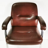 Modernist leather desk chair, germany, 1970s